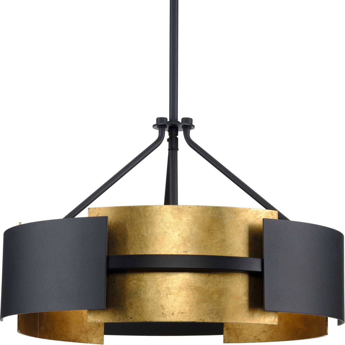 Lowery 3 Light 19 inch Textured Black Semi Flush Mount Convertible Ceiling Light, Design Series