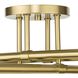 Arya 4 Light 20.12 inch Brushed Gold Semi-Flush Mount Ceiling Light, Design Series