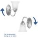 Fluted Glass 1 Light 5.25 inch Brushed Nickel Bath Vanity Wall Light in Etched