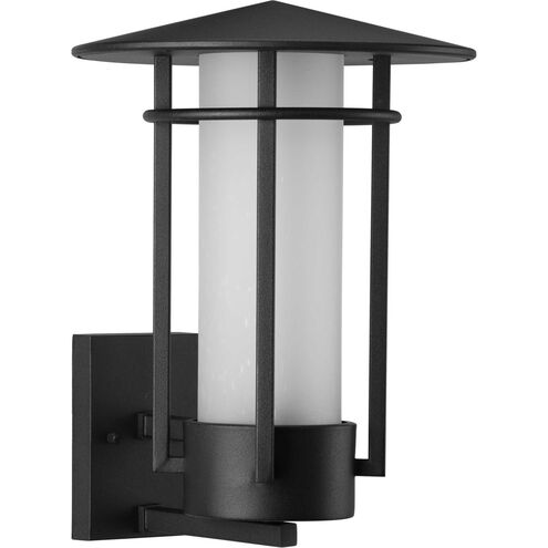 Exton 1 Light 16 inch Textured Black Outdoor Wall Lantern