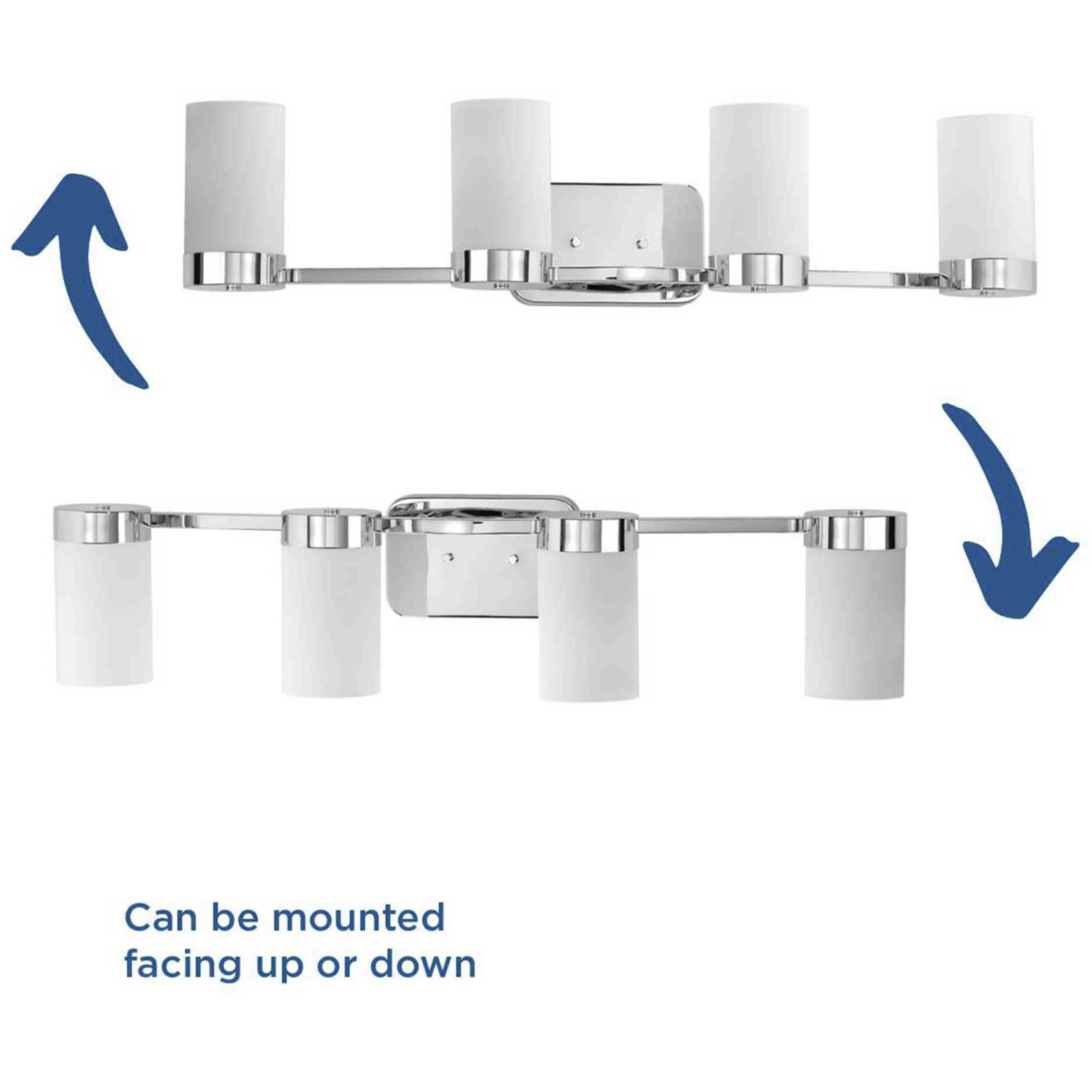 Elevate 4 Light 34.5 inch Polished Chrome Bath Vanity Wall Light, Design Series