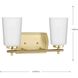 Adley 2 Light 13.88 inch Satin Brass Bath Vanity Light Wall Light