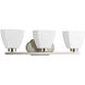 Bounty 3 Light 25 inch Brushed Nickel Vanity Wall Light