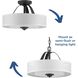 Kene 2 Light 16 inch Graphite Semi-Flush Mount Convertible Ceiling Light