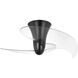 Beal 36 inch Matte Black with Clear/White Metal Flake Blades Ceiling Fan