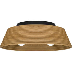 Zahara 3 Light 18.25 inch Matte Black Flush Mount Ceiling Light, Large