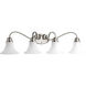 Applause 4 Light 34 inch Brushed Nickel Bath Vanity Wall Light