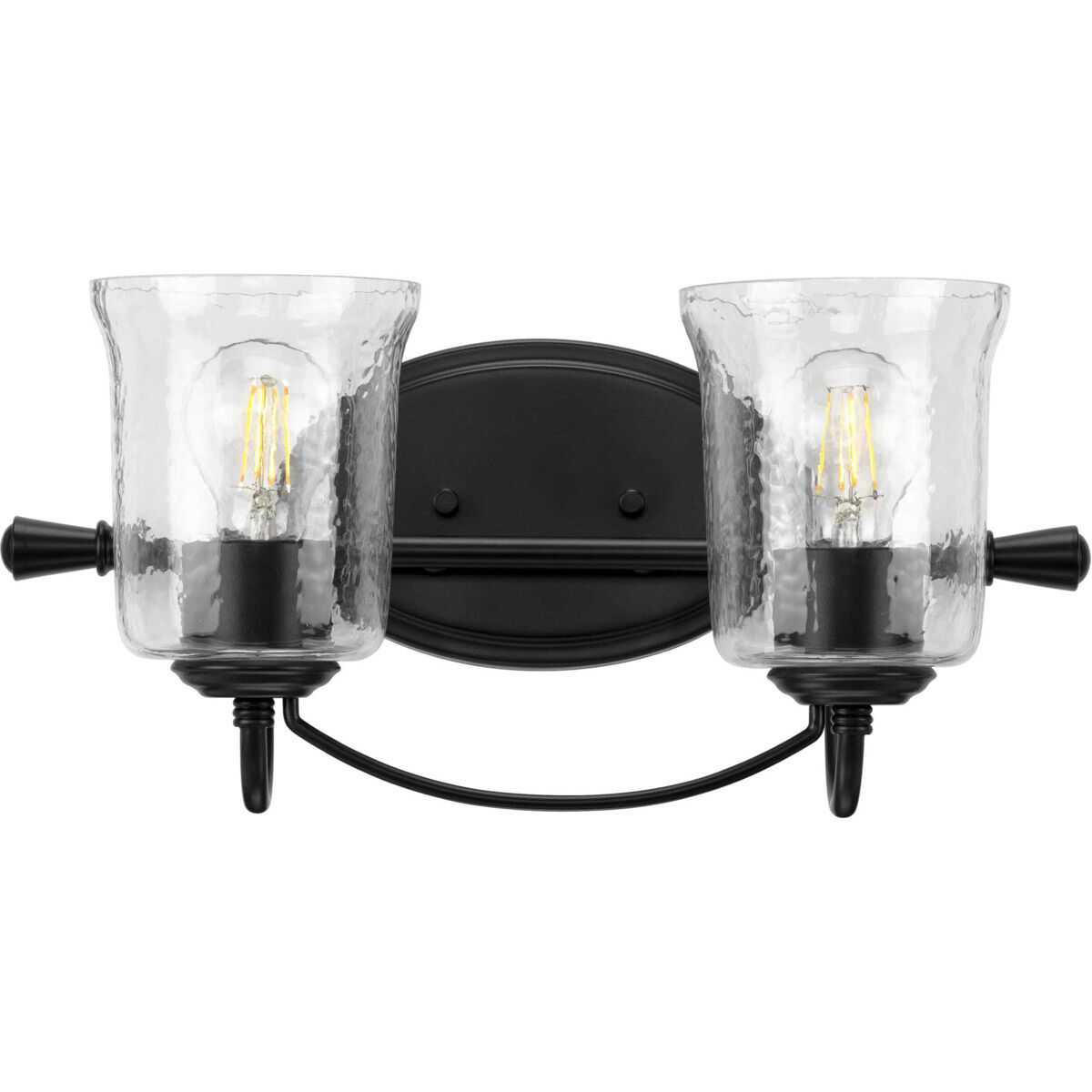 Bowman 2 Light 16 inch Matte Black Bath Vanity Wall Light