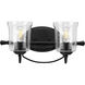 Bowman 2 Light 16 inch Matte Black Bath Vanity Wall Light