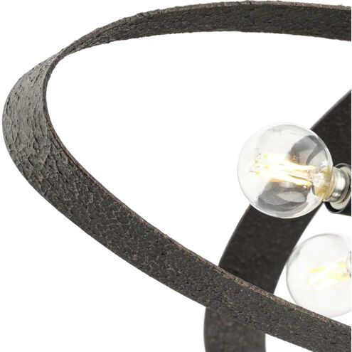 Allegheny 4 Light 24 inch Matte Black Semi-Flush Mount Ceiling Light, Design Series