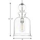 Staunton 1 Light Brushed Nickel Pendant Ceiling Light, Design Series