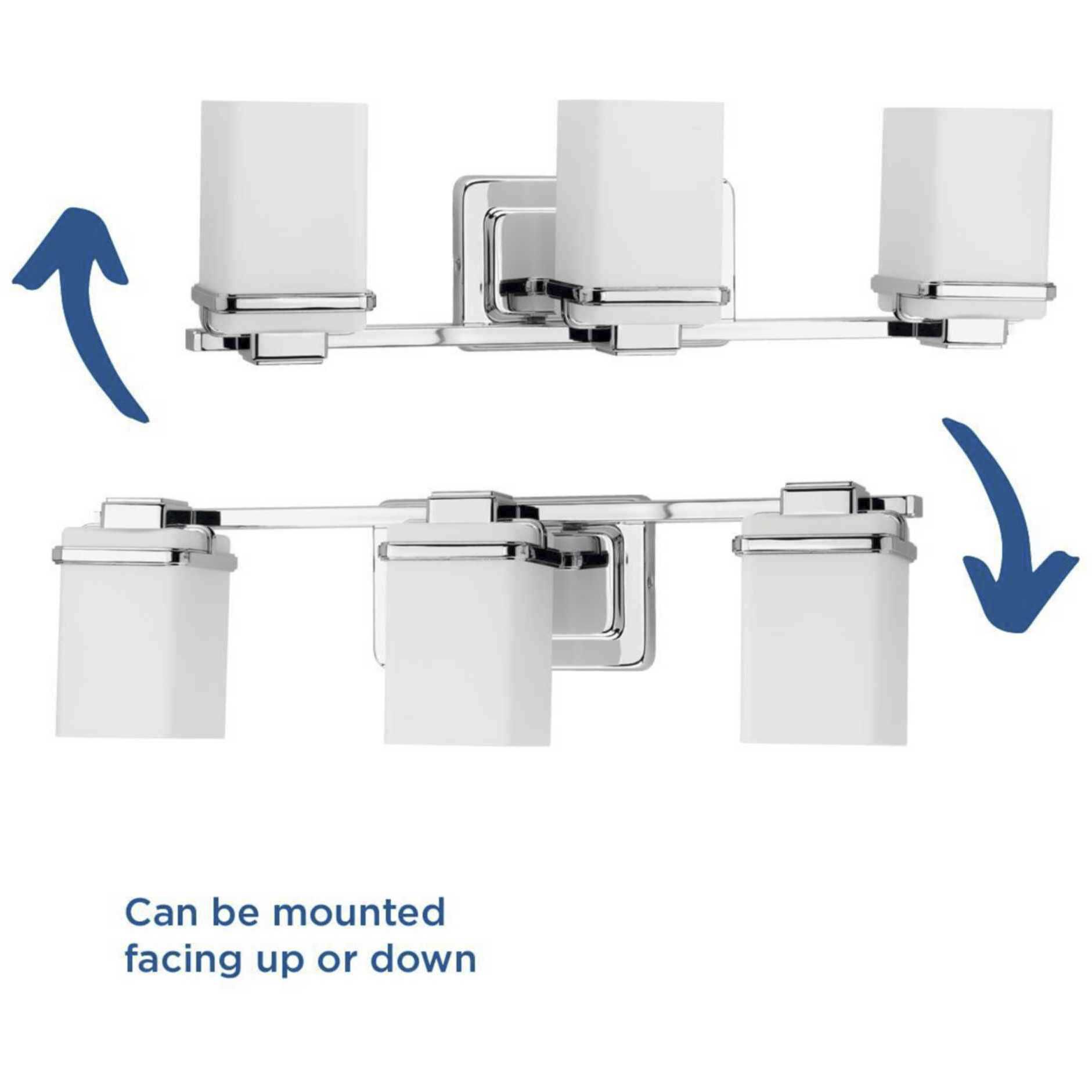 Metric 3 Light 22 inch Polished Chrome Bath Vanity Wall Light, Design Series