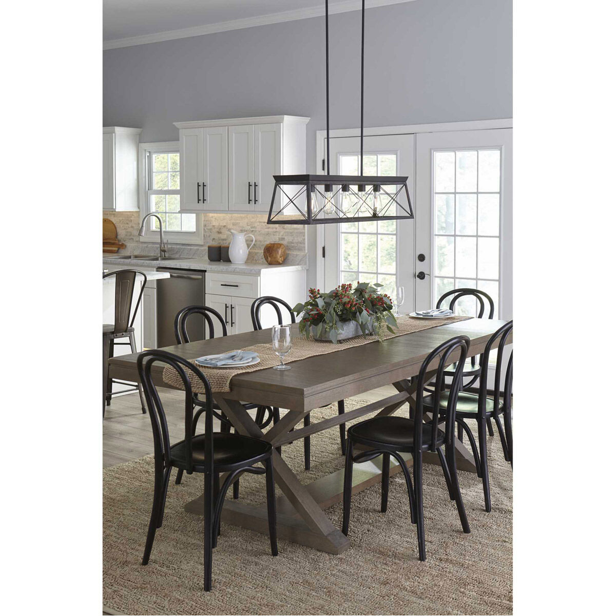 Progress P400048 031 Briarwood 5 Light 38 inch Textured Black