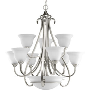 Torino 9 Light 32 inch Brushed Nickel Chandelier Ceiling Light in Etched