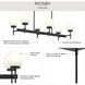 Rigsby 6 Light 43.75 inch Matte Black Linear Chandelier Ceiling Light