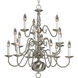 Americana 15 Light 26 inch Brushed Nickel Chandelier Ceiling Light