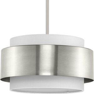Silva 3 Light 16 inch Brushed Nickel Pendant Ceiling Light, Design Series