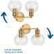 Hansford 2 Light 16 inch Vintage Brass Bath Vanity Wall Light