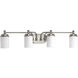 Glide 4 Light 34 inch Brushed Nickel Bath Vanity Wall Light, Design Series