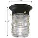 Utility Lantern 1 Light 4.88 inch Textured Black Outdoor Flush Mount