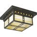 Arts and Crafts 2 Light 10 inch Weathered Bronze Close-to-Ceiling Ceiling Light