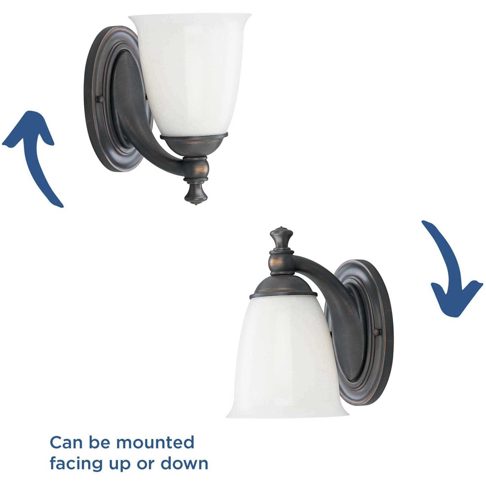 Victorian 1 Light 6 inch Venetian Bronze Bath Vanity Wall Light, Delta