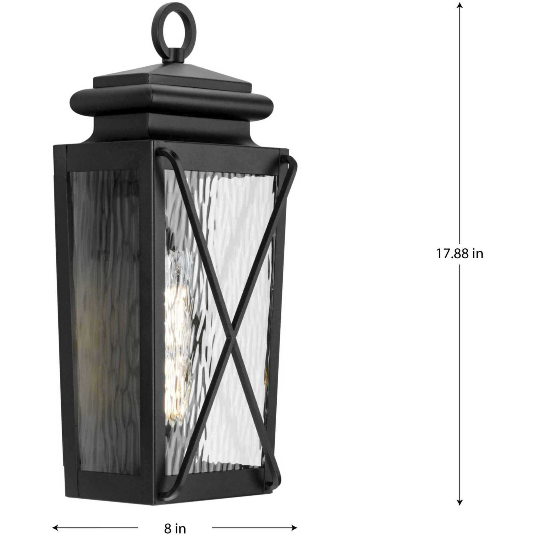 Wakeford 1 Light 17.88 inch Textured Black Wall Lantern