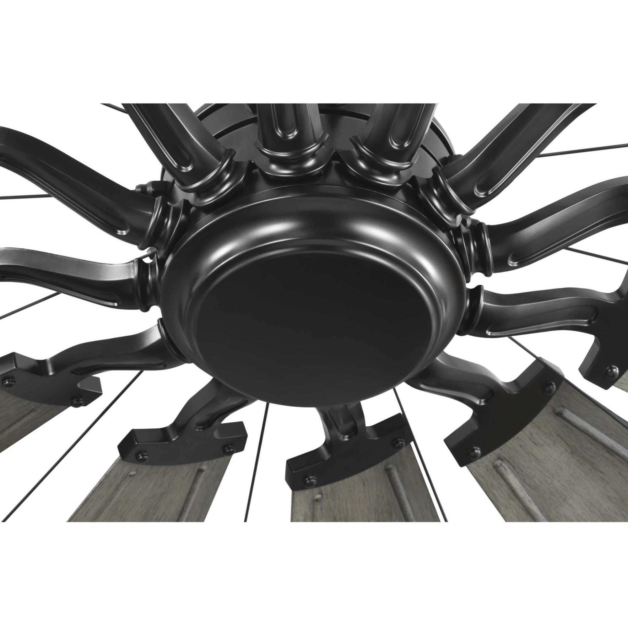 Springer II 60 inch Matte Black with Distressed Charcoal (Painted) Blades Ceiling Fan
