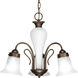 Bedford 3 Light 20 inch Antique Bronze Chandelier Ceiling Light in Alabaster Glass