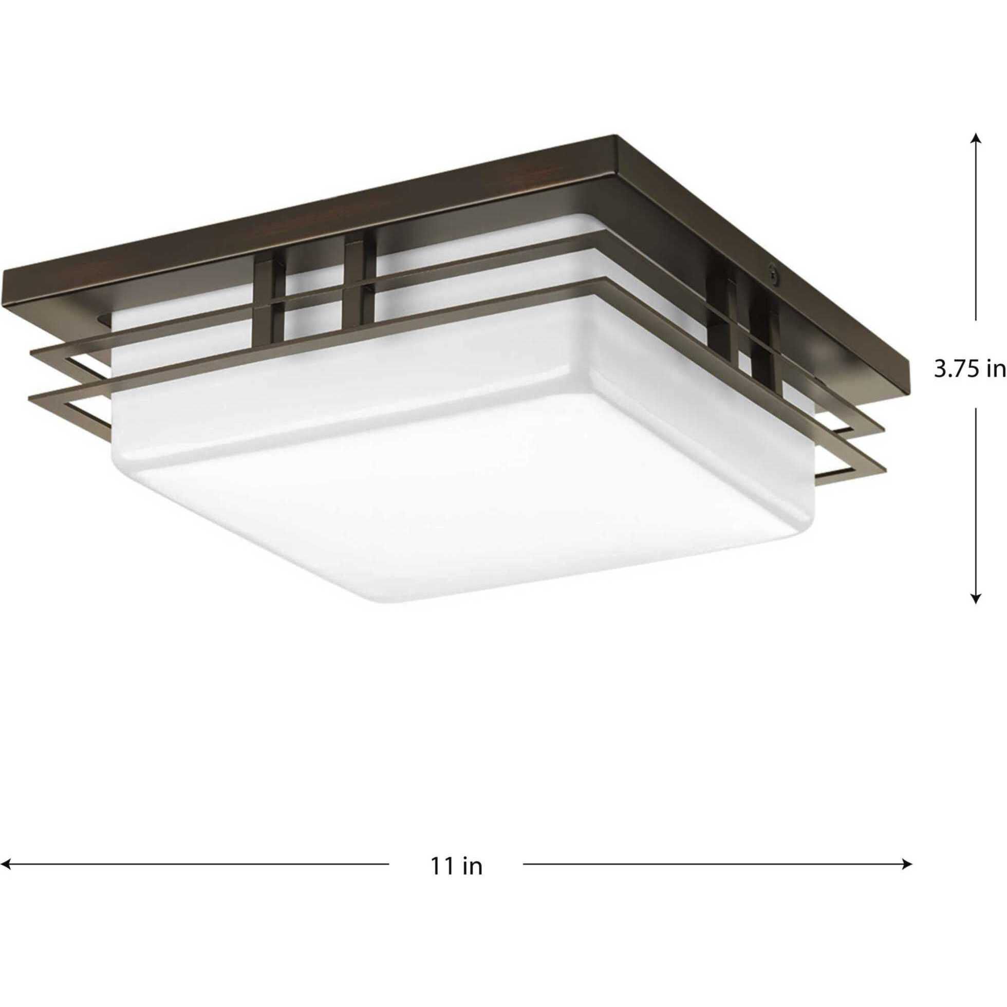 Helm LED LED 11 inch Antique Bronze Flush Mount Ceiling Light, Progress LED