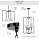 Replay 4 Light 18 inch Black Pendant Ceiling Light