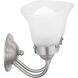 Fluted Glass 2 Light 11.75 inch Brushed Nickel Bath Vanity Wall Light in Etched
