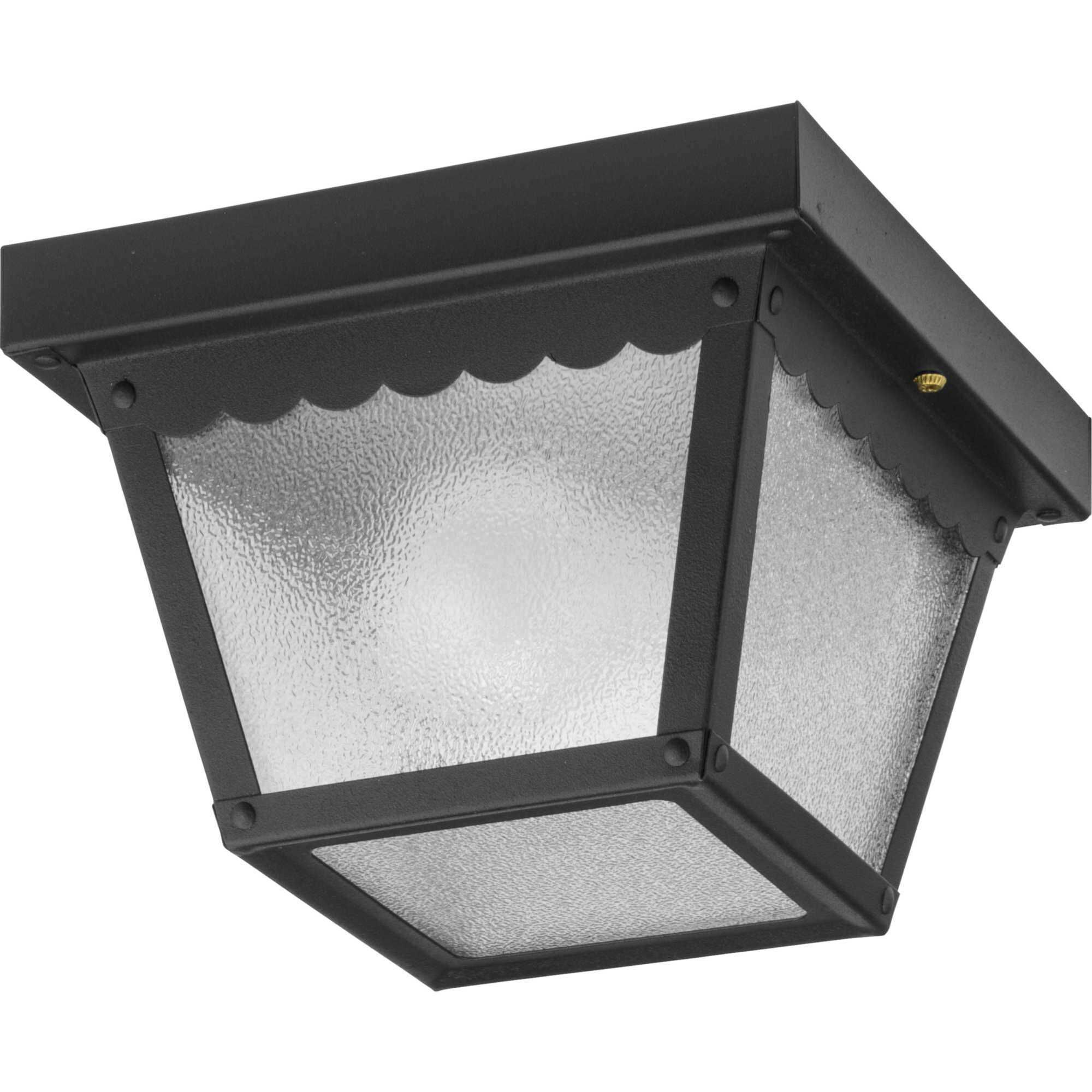 Ceiling Mount 1 Light 7.5 inch Matte Black Outdoor Flush Mount