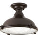 Fresnel Lens LED 12 inch Oil Rubbed Bronze Semi-Flush Mount Ceiling Light
