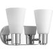 Logic 2 Light 13 inch Polished Chrome Bath Vanity Wall Light, Design Series