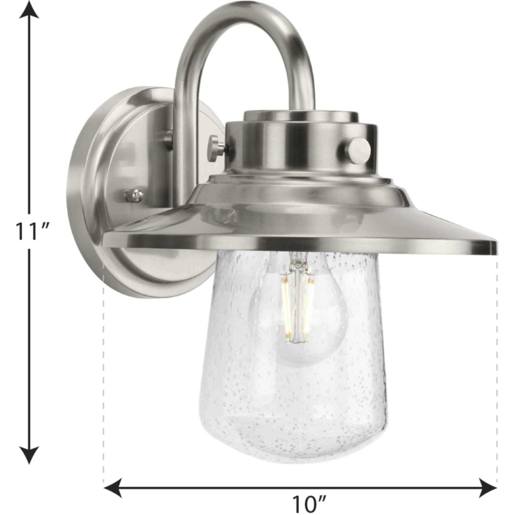 Tremont 1 Light 11 inch Stainless Steel Outdoor Wall Lantern, Medium