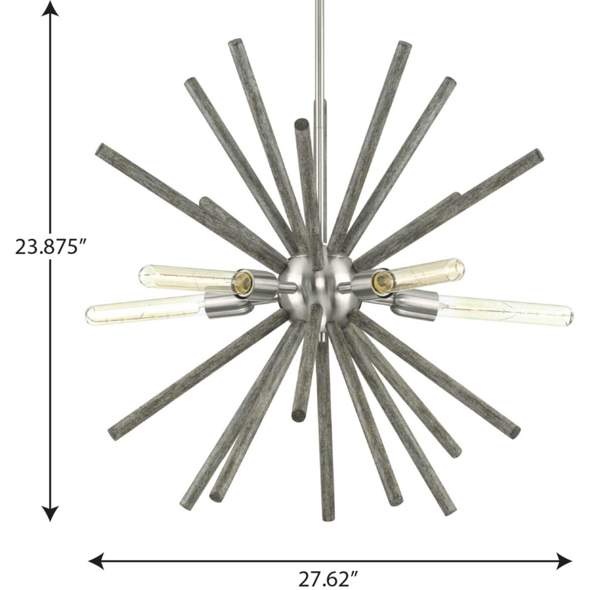 Progress P400270-009 Thorpe 5 Light 28 inch Brushed Nickel