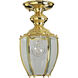 Beveled Glass 1 Light 13 inch Polished Brass Outdoor Wall Lantern