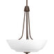 Asset 3 Light 18 inch Antique Bronze Foyer Pendant Ceiling Light in Bulbs Not Included