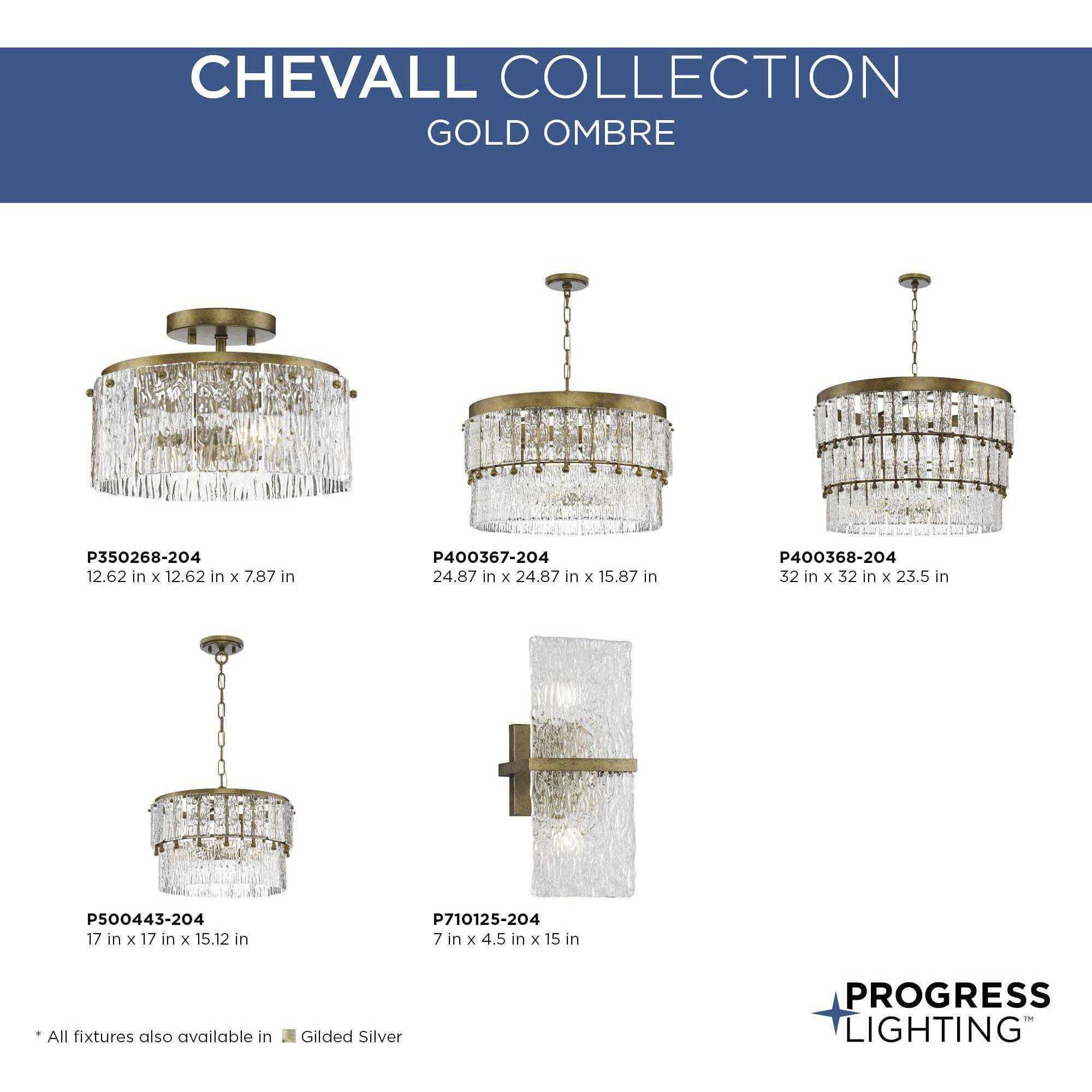 Chevall 9 Light 32 inch Gold Ombre Chandelier Ceiling Light, Design Series