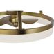 Shear 19.56 inch Brushed Bronze with Gold Blades Outdoor Ceiling Fan