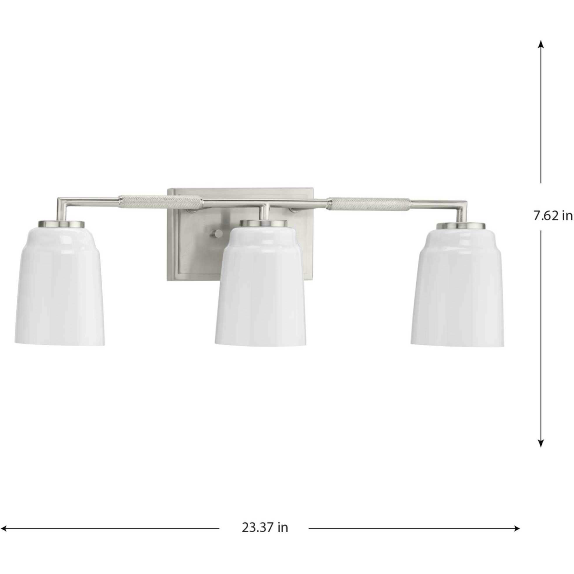 Spenser 3 Light 23.37 inch Brushed Nickel Vanity Light Wall Light