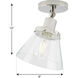 Hinton 1 Light 8 inch Polished Nickel Flush Mount Ceiling Light
