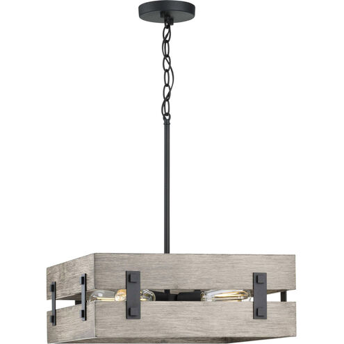 Hemsworth 4 Light 18 inch Textured Black Pendant Ceiling Light