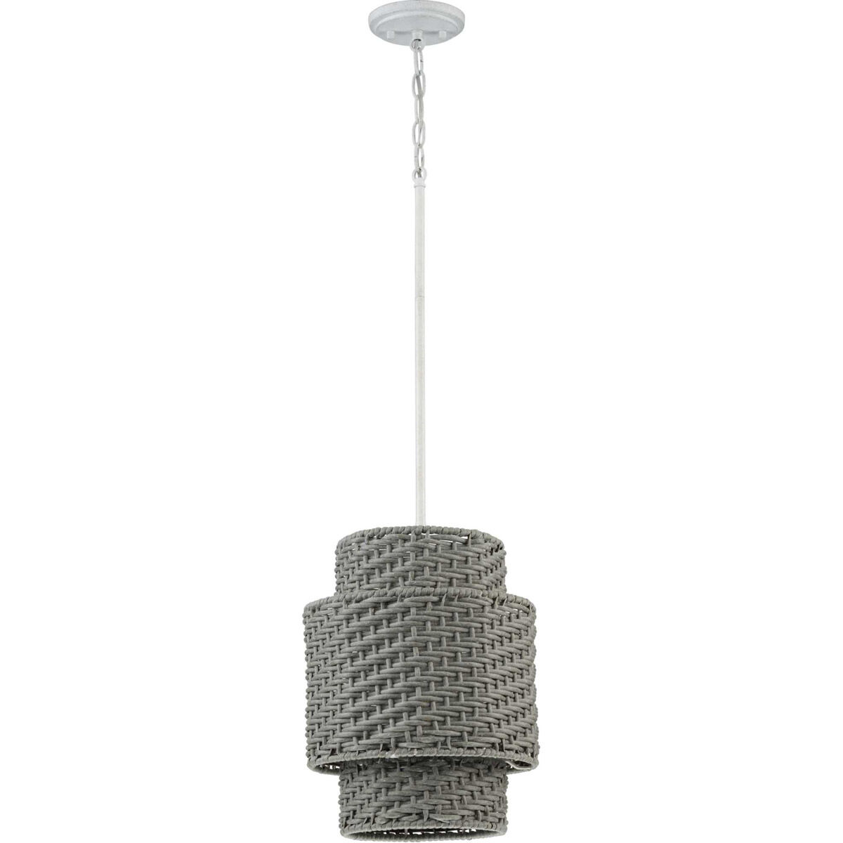 Manteo 1 Light Cottage White Outdoor Pendant