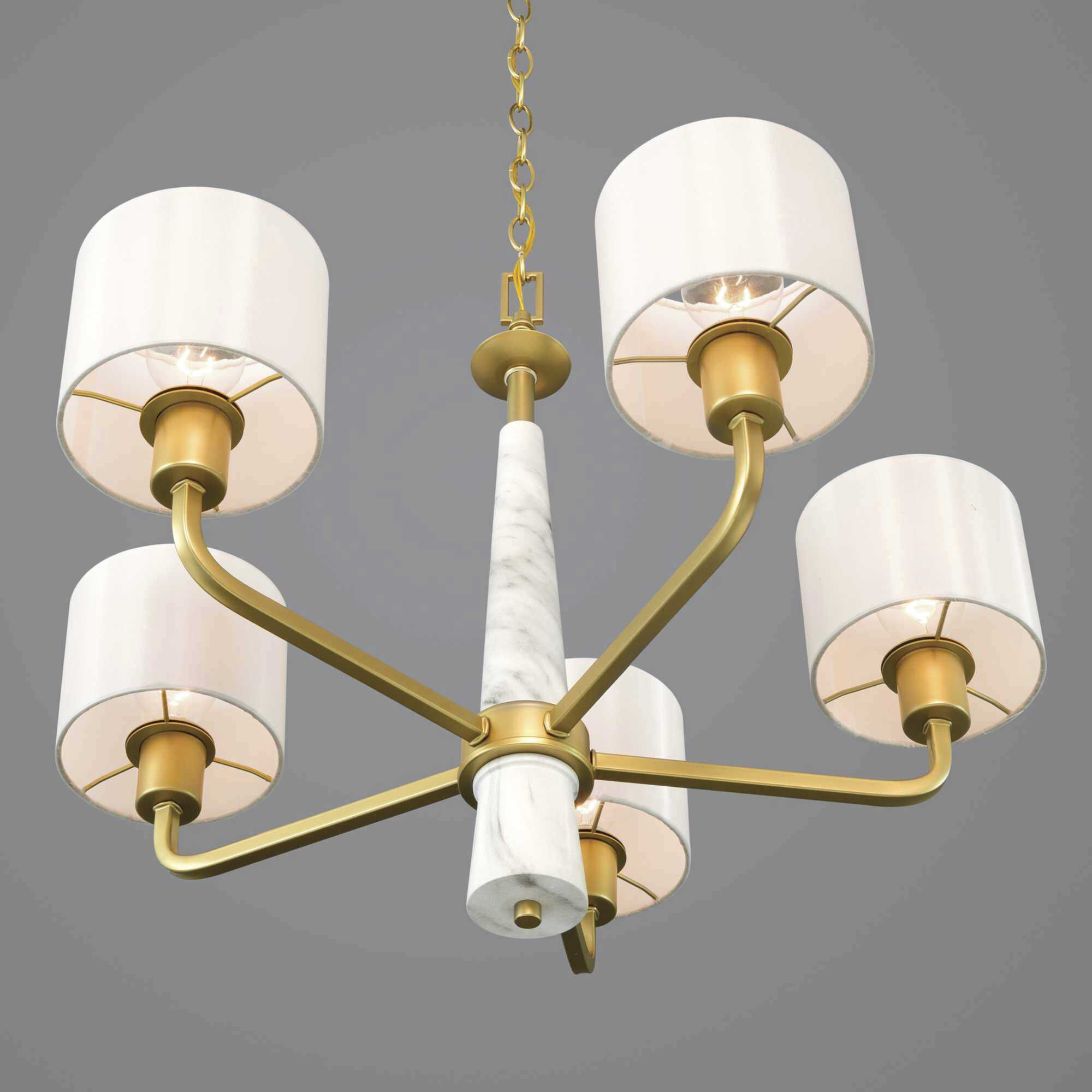 Progress P400098-078 Palacio 5 Light 27 inch Vintage Gold