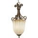 Le Jardin 1 Light 12 inch Biscay Crackle Hall & Foyer Ceiling Light