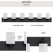 Merry 6 Light 48 inch Matte Black Bath Vanity Light Wall Light