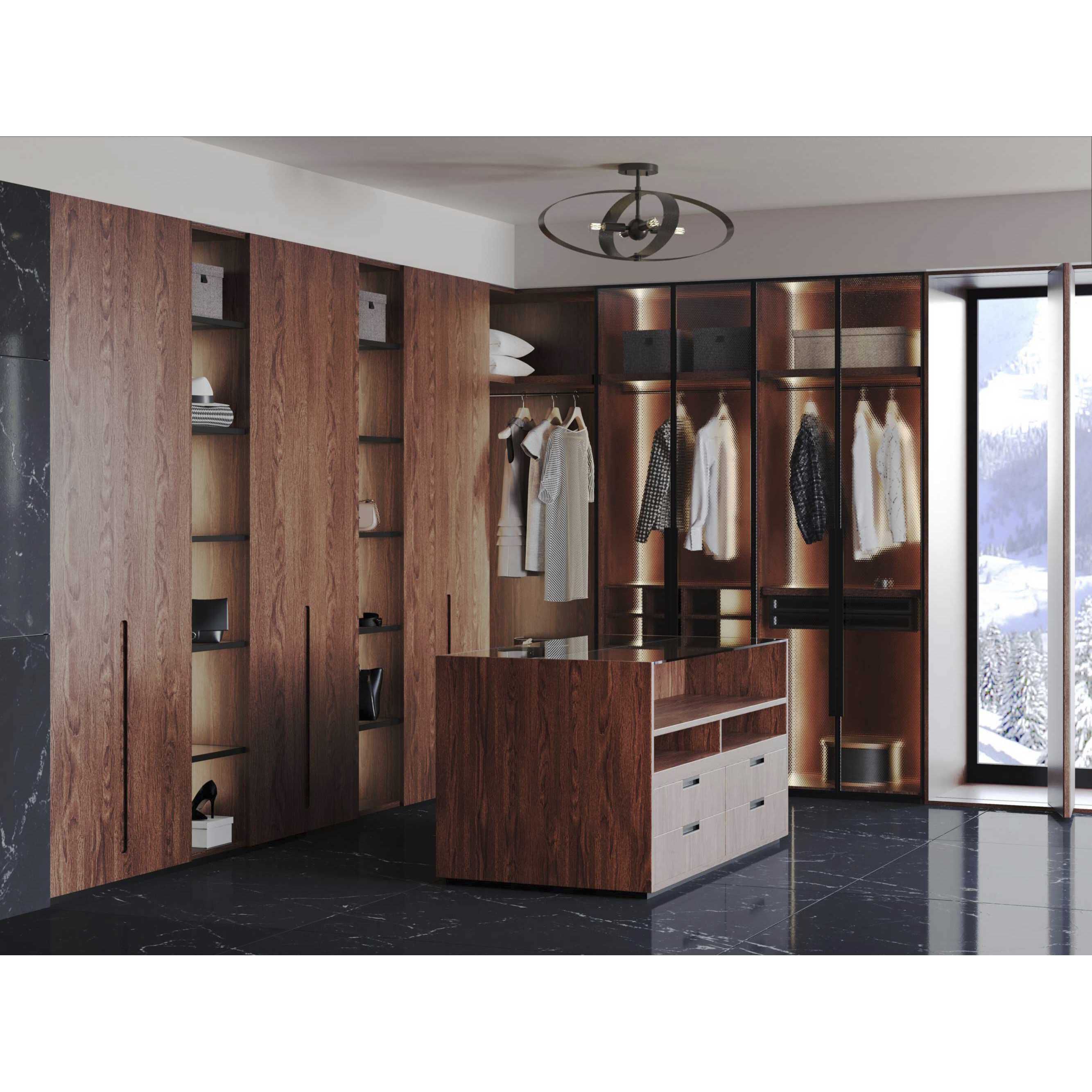 Allegheny 4 Light 24 inch Matte Black Semi-Flush Mount Ceiling Light, Design Series