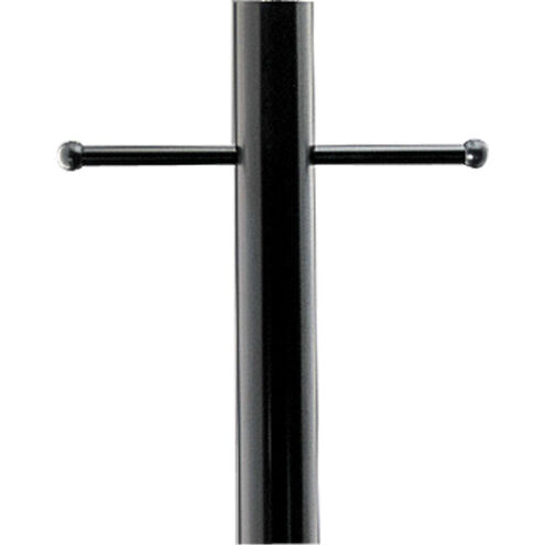 Outdoor Posts 84 inch Matte Black Outdoor Aluminum Post in No Photocell, with Ladder Rest